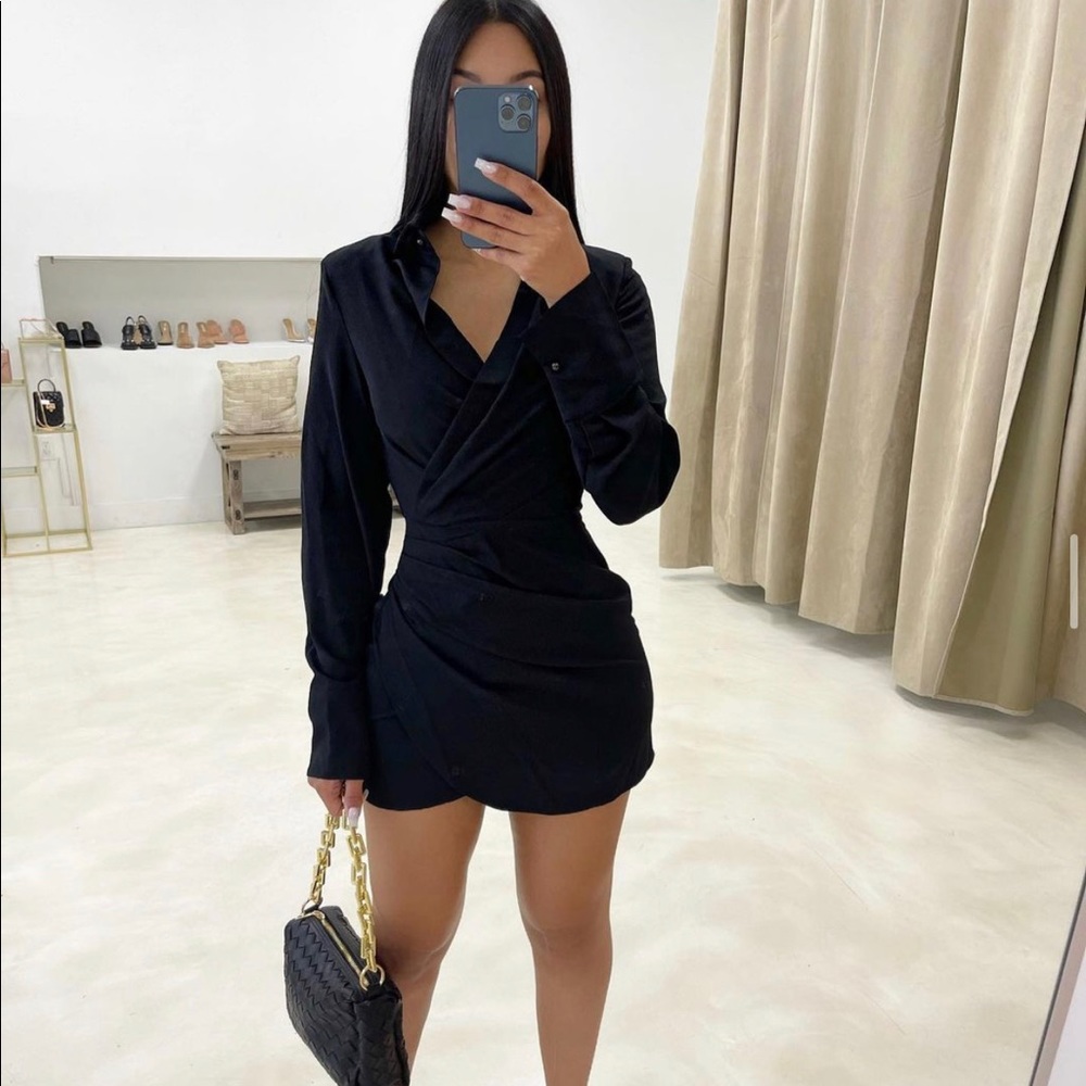 Black Drape Dress